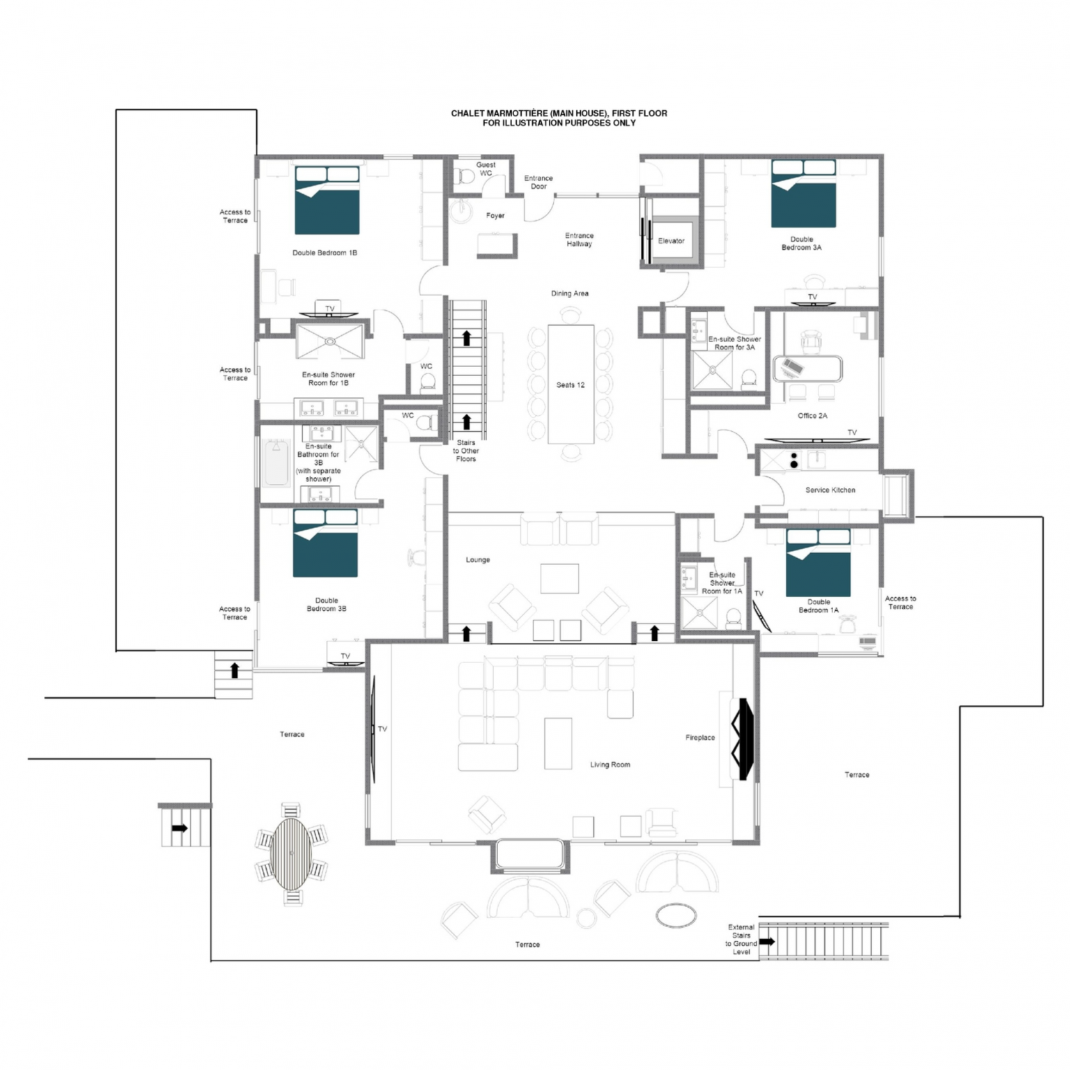 First floor (MARMOTTIÈRE - Main house)