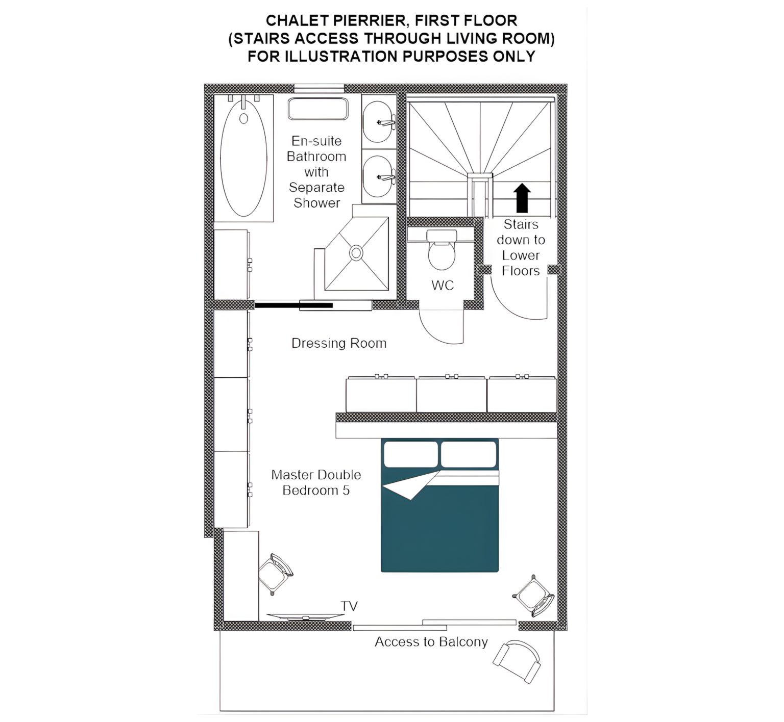 First Floor (stairs access through living room)