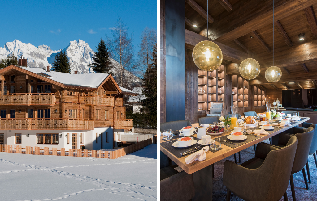 luxury ski chalets for christmas in the alps